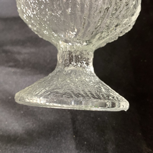 Set of 6 vintage / MCM Indiana Glass “Crystal Ice” textured wine glass - Picture 7 of 9